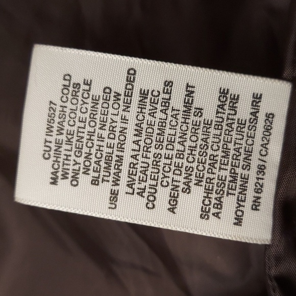 GUESS JEANS Brown Collar Front Snap Nylon Quilted Jacket with Waist Sash - Picture 12 of 12